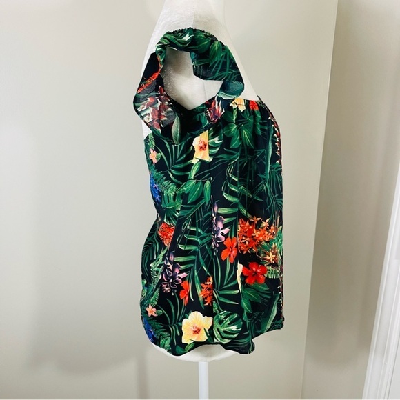 IZZY & LOLA Tropical Floral Print Off-The-Shoulder Top - MEDIUM - Picture 4 of 7